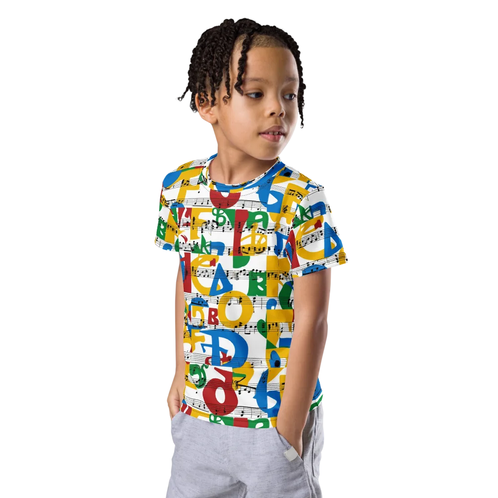 Chromatic Crescendo on Kids Crew Neck T-Shirt — Left Front