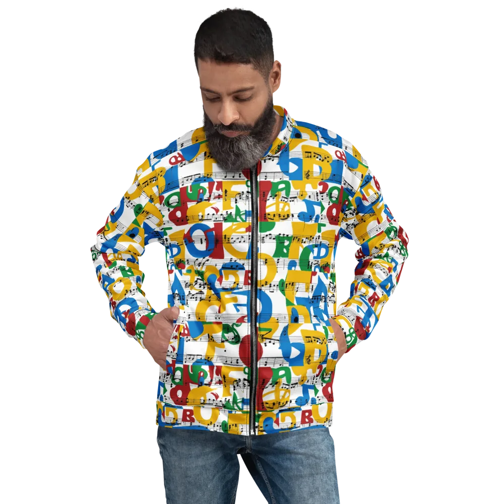 Chromatic Crescendo on Bomber Jacket — Front