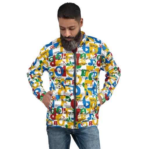 Chromatic Crescendo on a Bomber Jacket