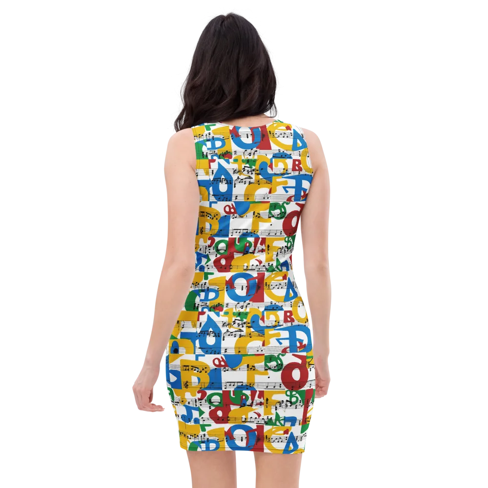 Chromatic Crescendo on Bodycon Dress — Back