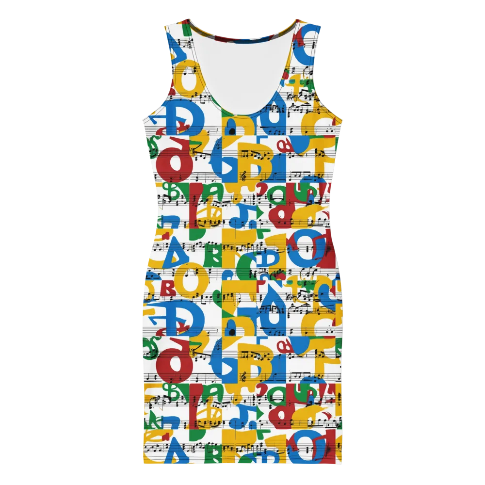 Chromatic Crescendo on Bodycon Dress — Front
