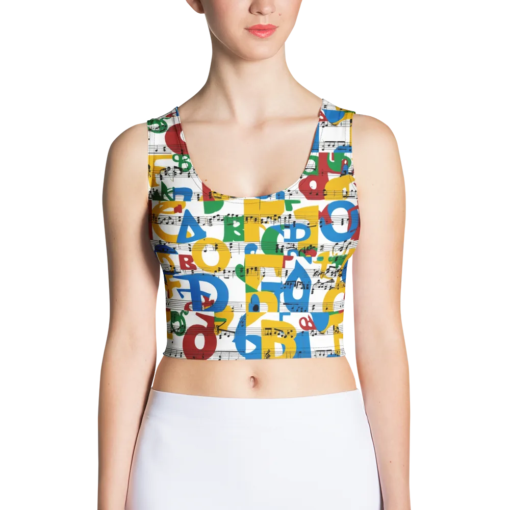 Chromatic Crescendo on Crop Top — Front