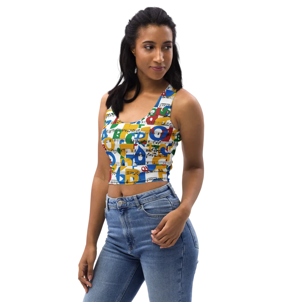 Chromatic Crescendo on Crop Top — Left Front