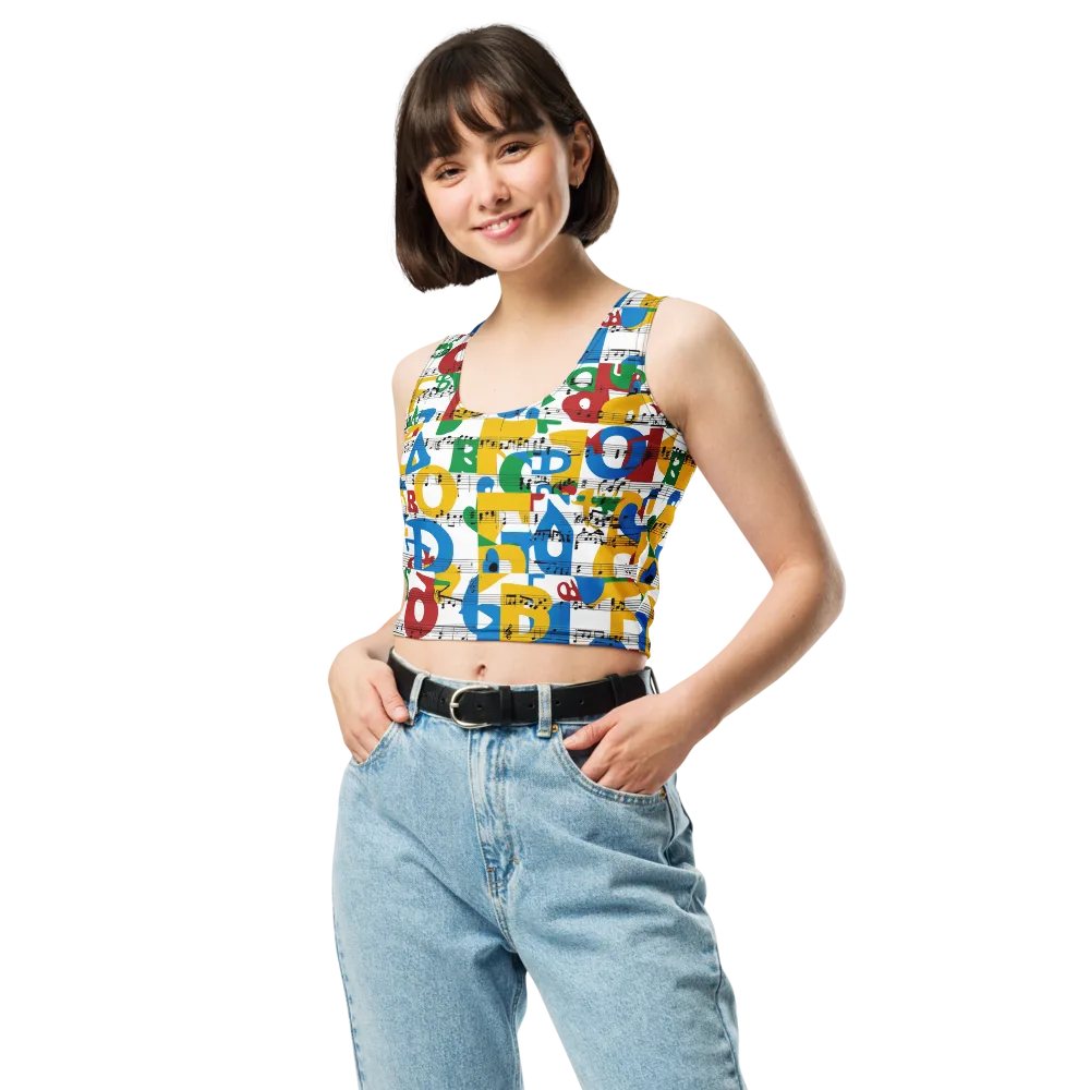 Chromatic Crescendo on Crop Top — Front