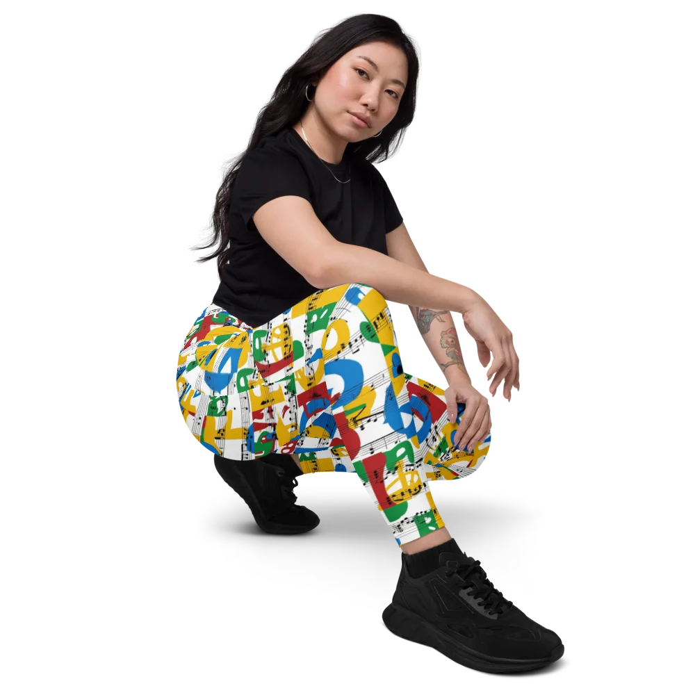 Chromatic Crescendo on Leggings with Pockets — Right Front