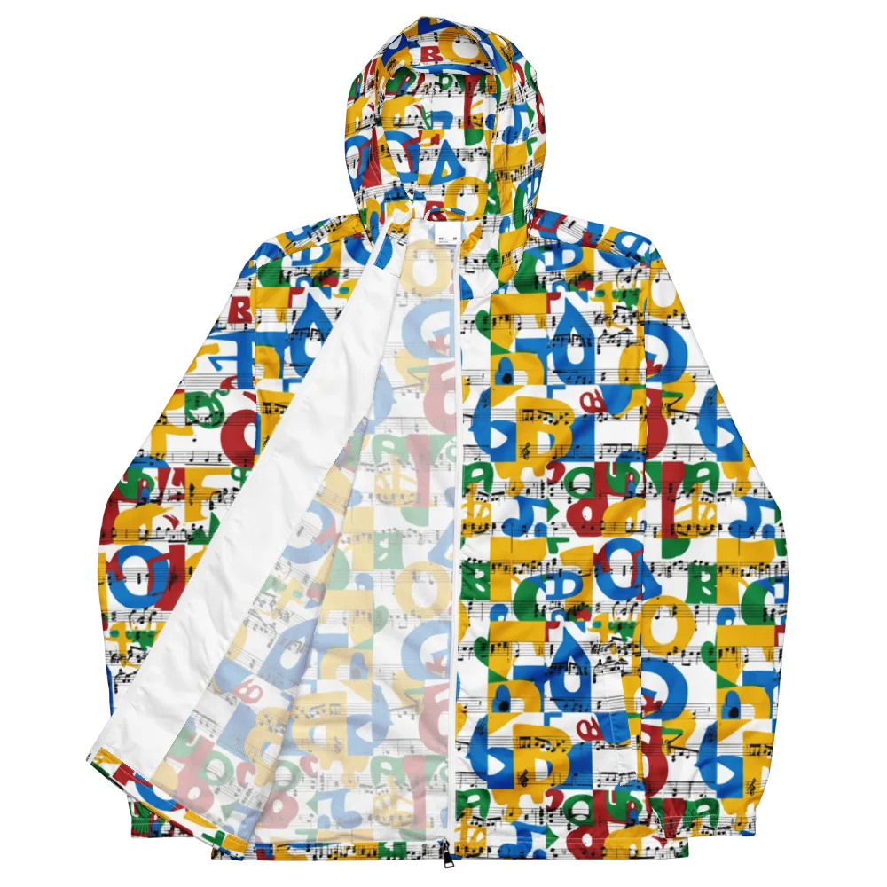 Chromatic Crescendo on Men's Windbreaker — Front