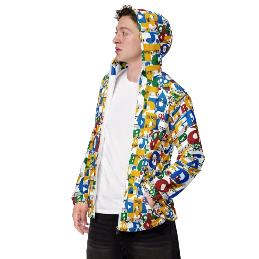 Chromatic Crescendo on a Men's Windbreaker