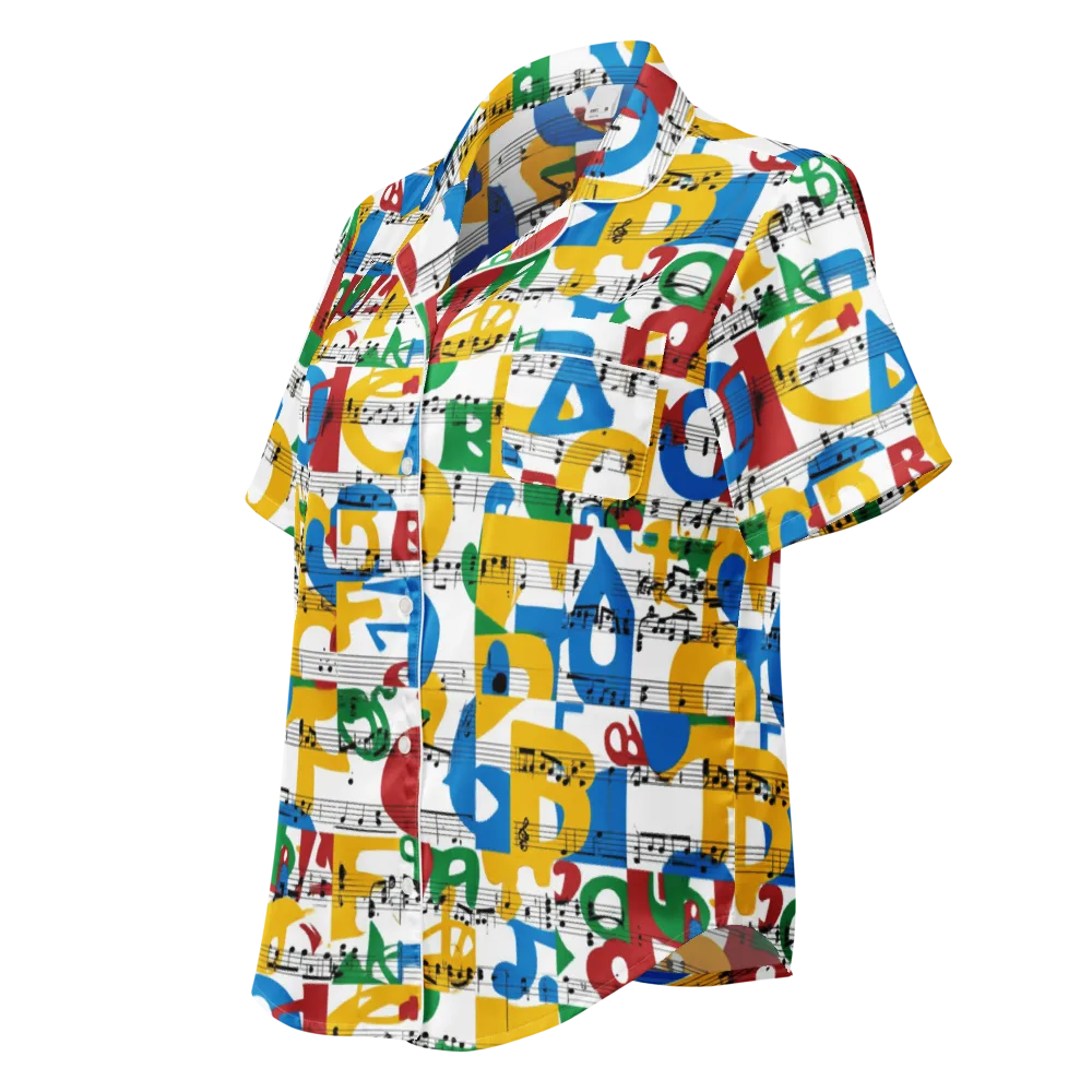Chromatic Crescendo on Women's Short Sleeve Pajama Top — Left Front