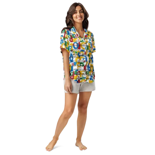 Chromatic Crescendo on a Women's Short Sleeve Pajama Top