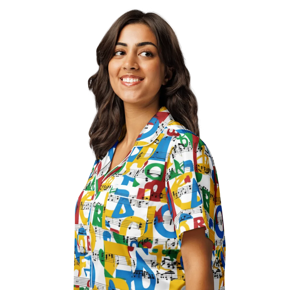 Chromatic Crescendo on Women's Short Sleeve Pajama Top — Left Front