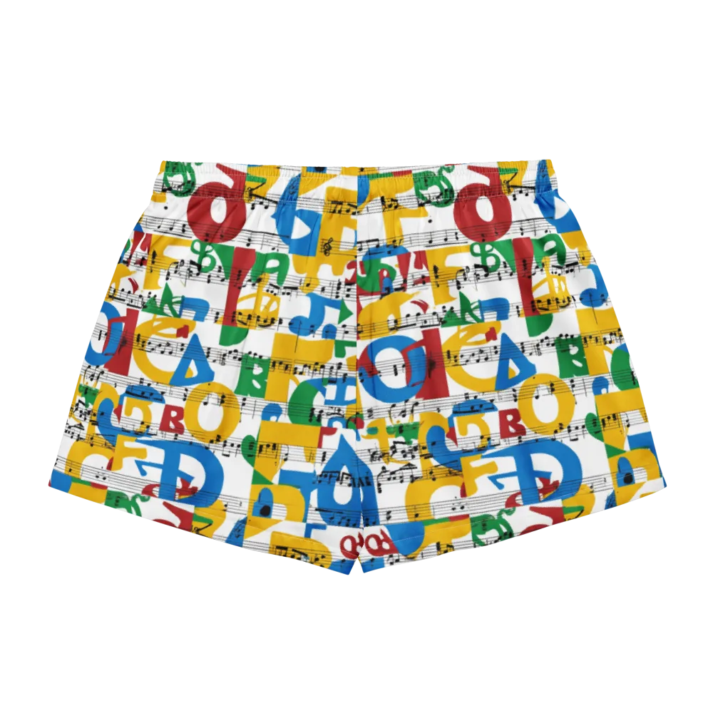 Chromatic Crescendo on Women's Pajama Shorts — Back