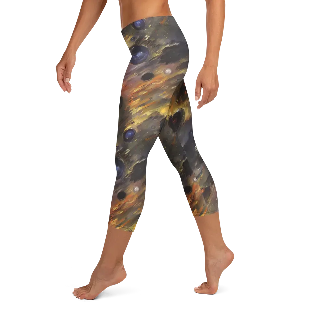 Temporal Vortex on Capri Leggings — Left