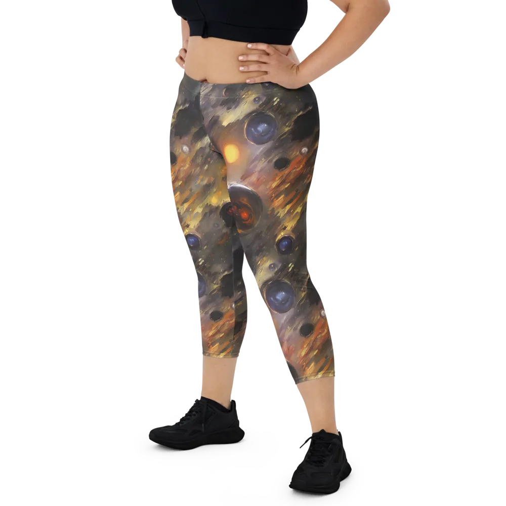 Temporal Vortex on Capri Leggings — Front