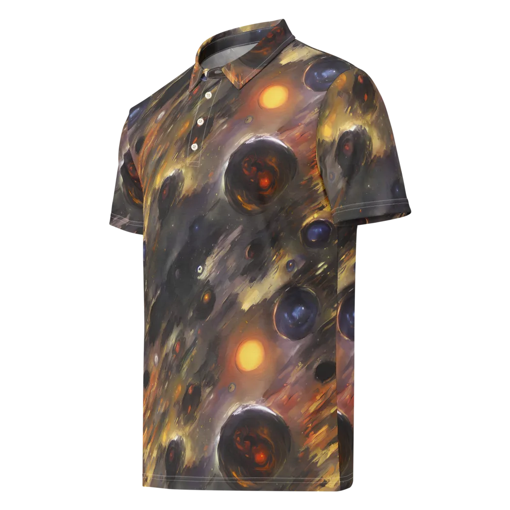 Temporal Vortex on Men's Slim Fit Polo Shirt — Left Front