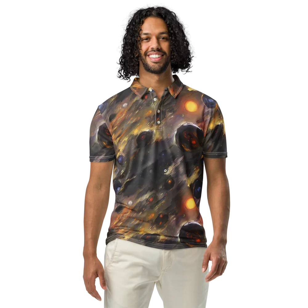 Temporal Vortex on Men's Slim Fit Polo Shirt — Front