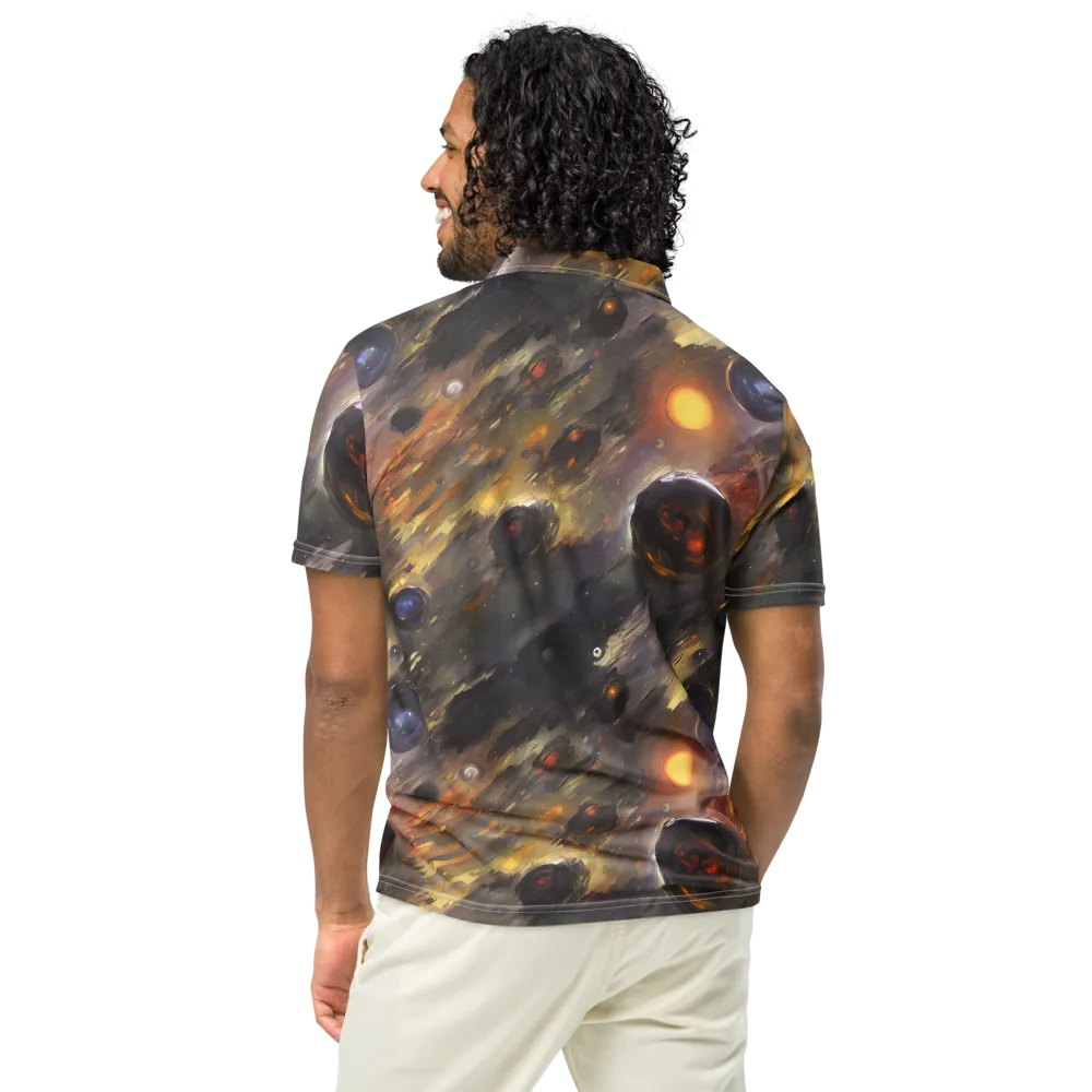 Temporal Vortex on Men's Slim Fit Polo Shirt — Back