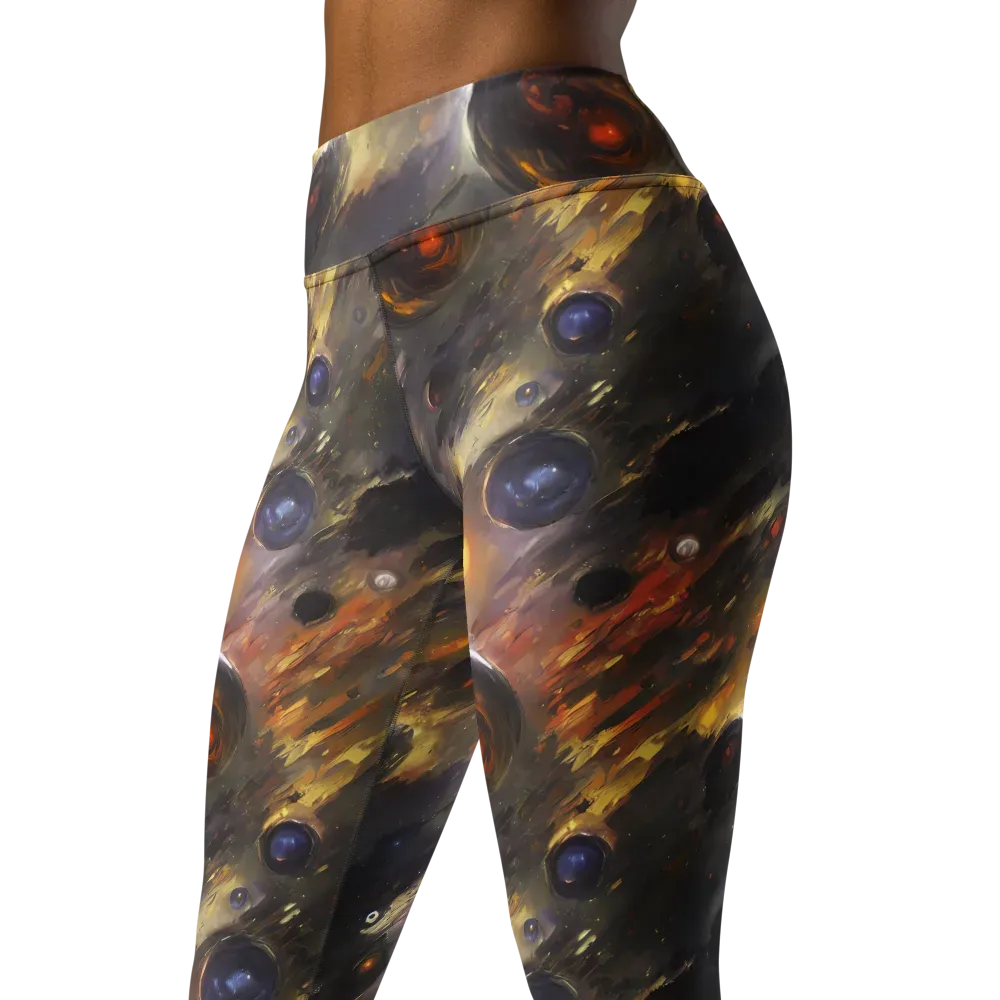 Temporal Vortex on Yoga Leggings — Left Front