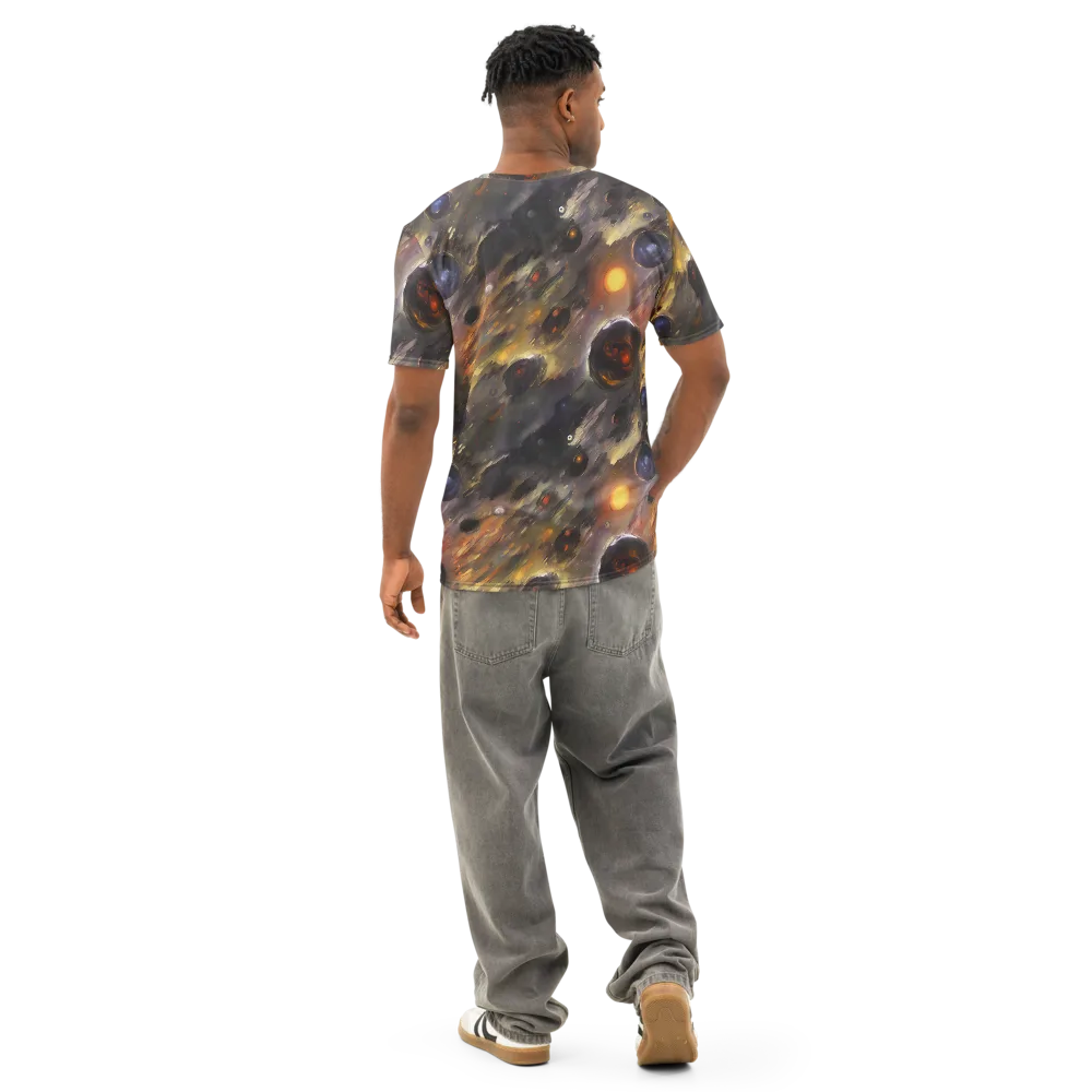 Temporal Vortex on Men's Cotton Crew Neck T-Shirt — Back