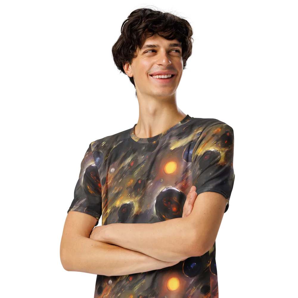 Temporal Vortex on Men's Crew Neck T-Shirt — Left Front