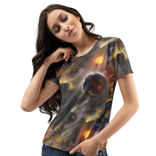 Temporal Vortex on a Women's Crew Neck T-Shirt