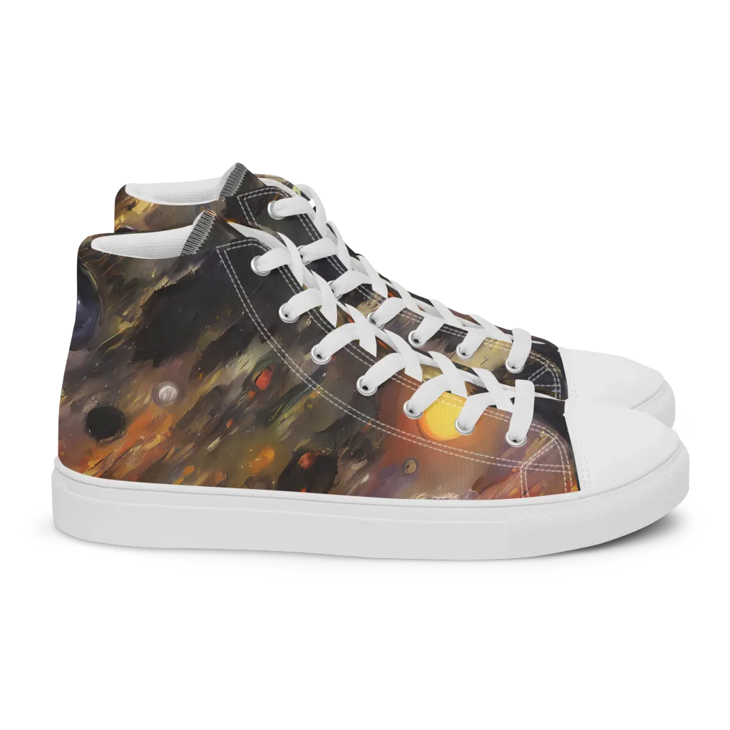 Temporal Vortex on Women's High Top Canvas Shoes — Right
