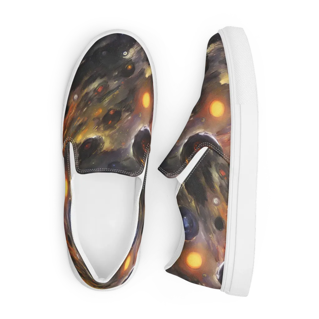 Temporal Vortex on Men's Slip-On Canvas Shoes — Front