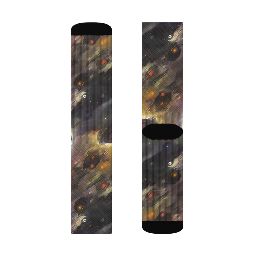 Temporal Vortex on Socks — Left Sock