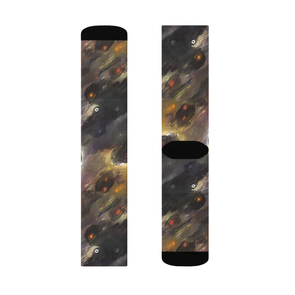 Temporal Vortex on Socks — Right Sock