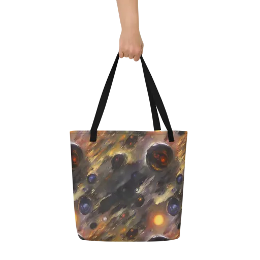 Temporal Vortex on a Large Tote Bag W/ Pocket