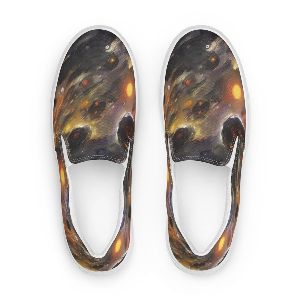 Temporal Vortex on Women's Slip-On Canvas Shoes — Front