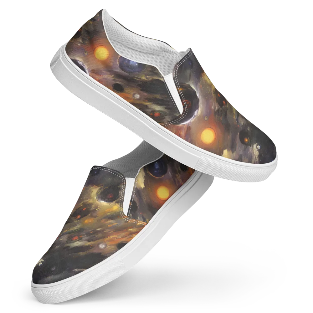 Temporal Vortex on Women's Slip-On Canvas Shoes — Front