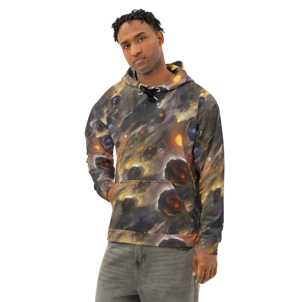Temporal Vortex on Cotton Hoodie — Left Front