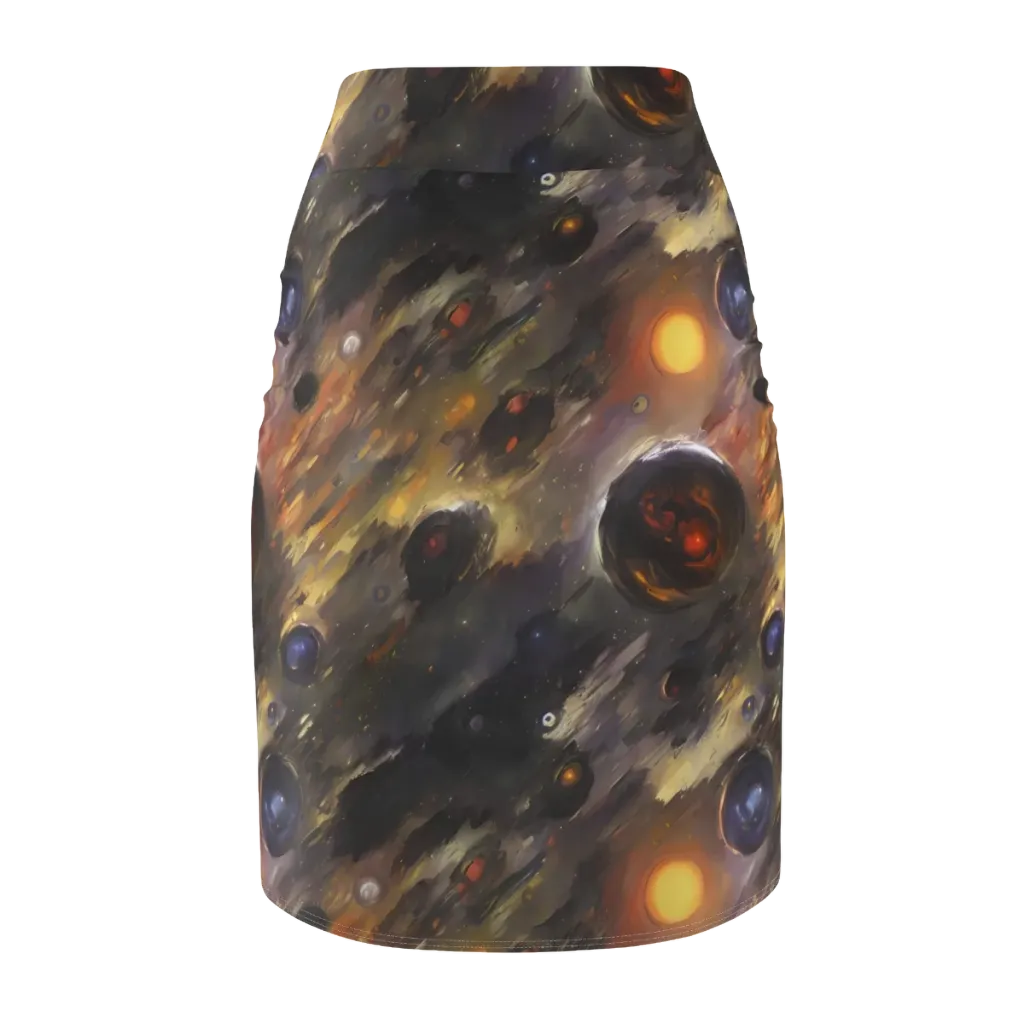 Temporal Vortex on Pencil Skirt — Back