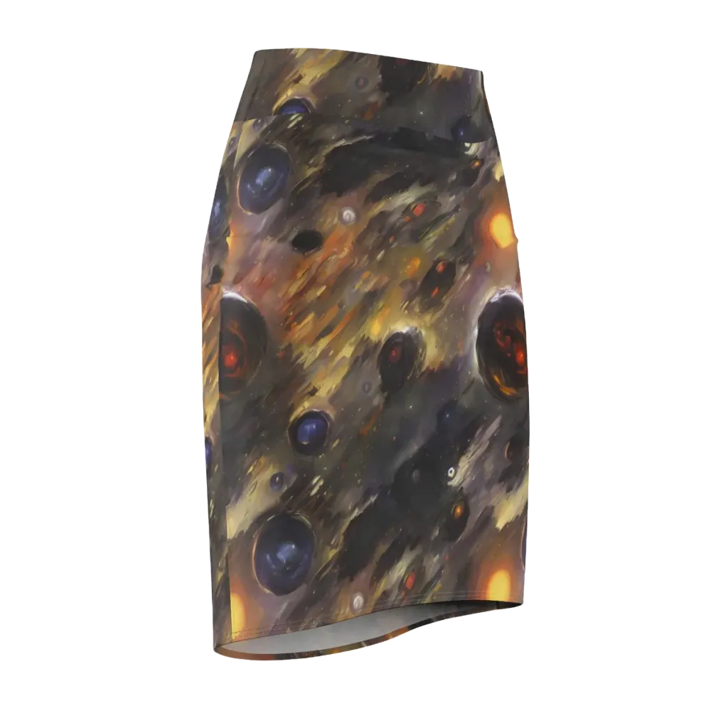 Temporal Vortex on Pencil Skirt — Front Side