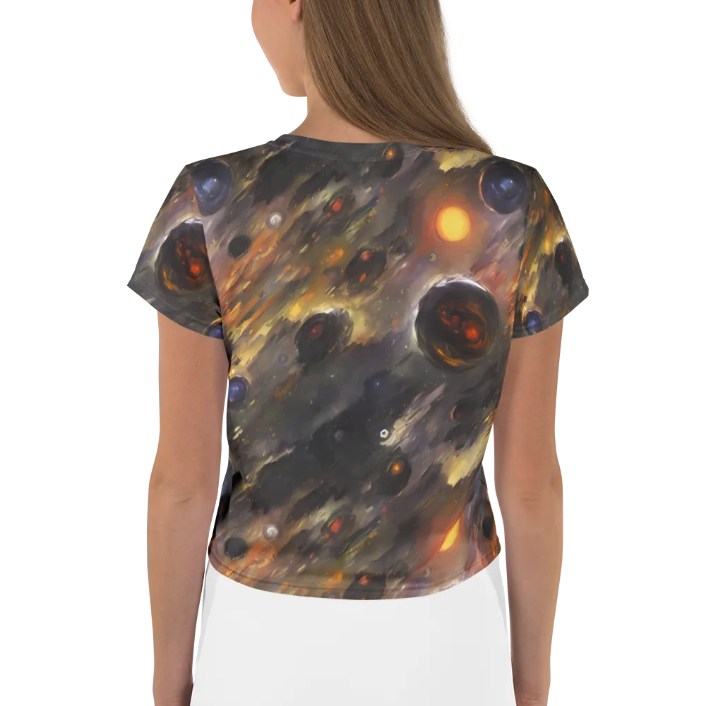 Temporal Vortex on Crop Tee — Back