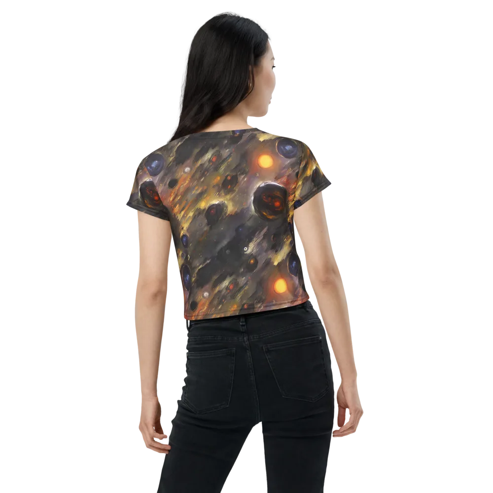 Temporal Vortex on Crop Tee — Back