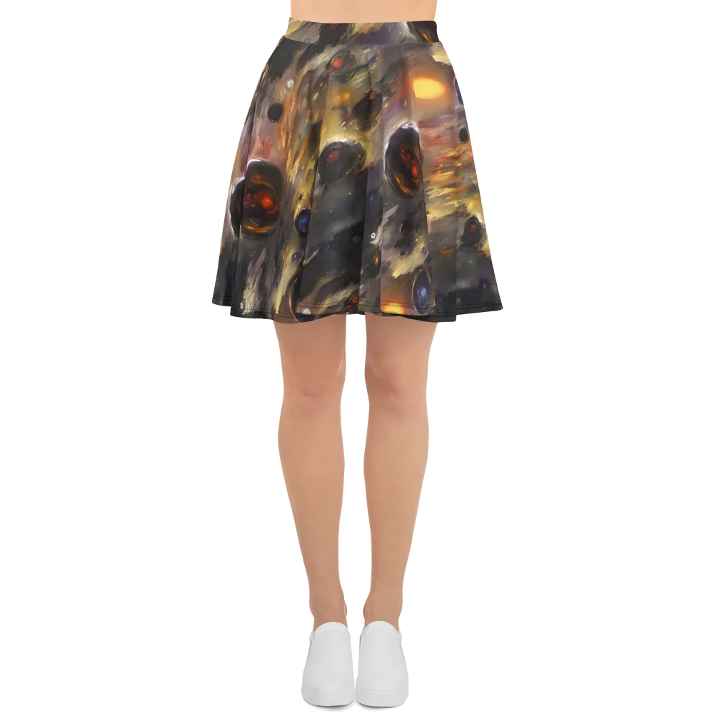 Temporal Vortex on Skater Skirt — Front