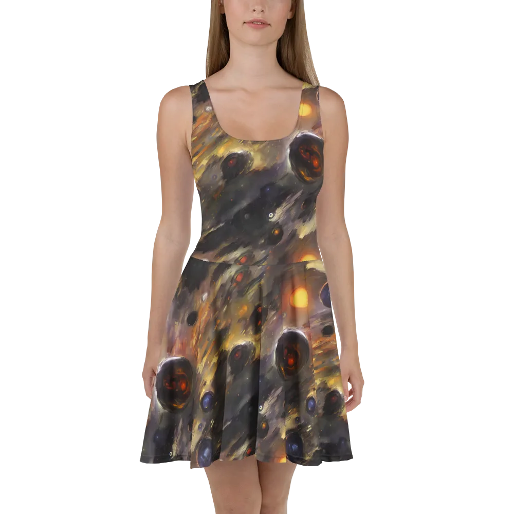 Temporal Vortex on Skater Dress — Front