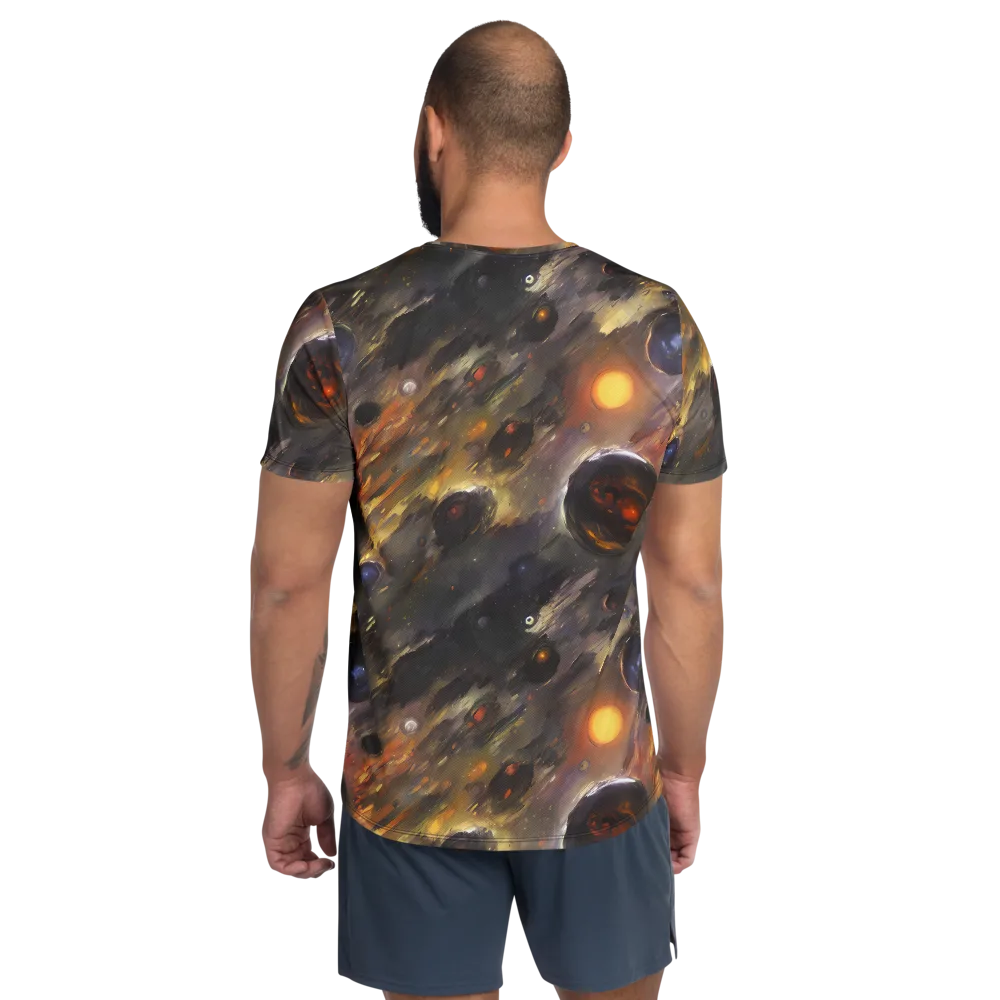 Temporal Vortex on Men's Athletic T-Shirt — Back