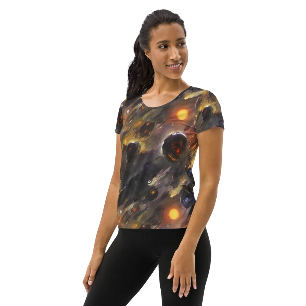 Temporal Vortex on Women's Athletic T-Shirt — Left