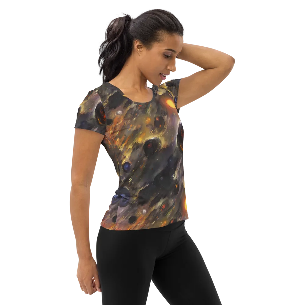Temporal Vortex on Women's Athletic T-Shirt — Right
