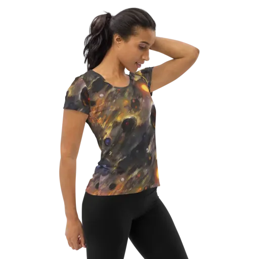 Temporal Vortex on a Women's Athletic T-Shirt