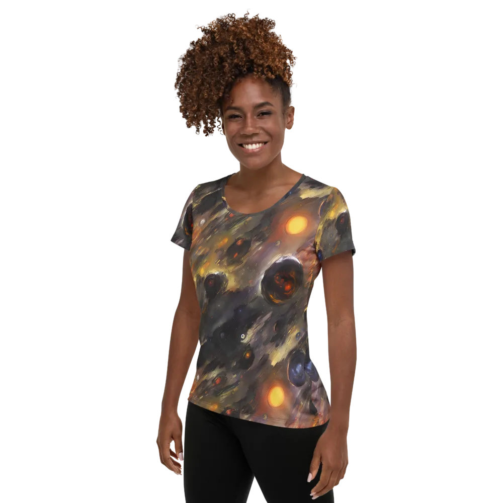 Temporal Vortex on Women's Athletic T-Shirt — Left