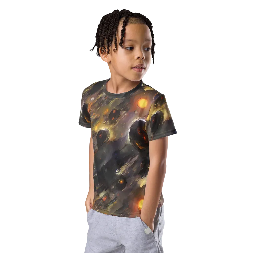 Temporal Vortex on Kids Crew Neck T-Shirt — Left Front