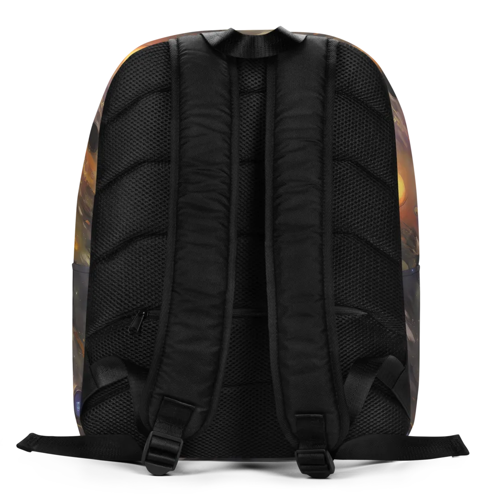 Temporal Vortex on Minimalist Backpack — Back