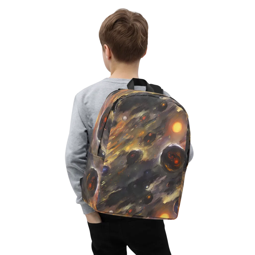 Temporal Vortex on Minimalist Backpack — Zoomed-in