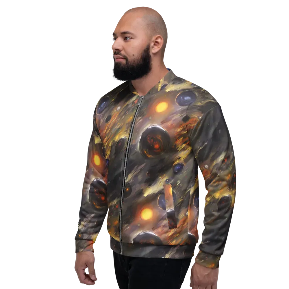 Temporal Vortex on Bomber Jacket — Left
