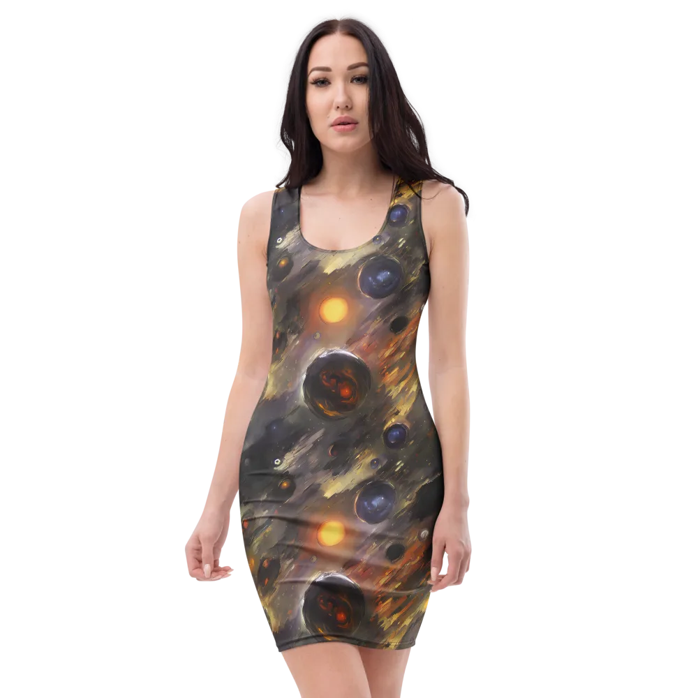 Temporal Vortex on Bodycon Dress — Front