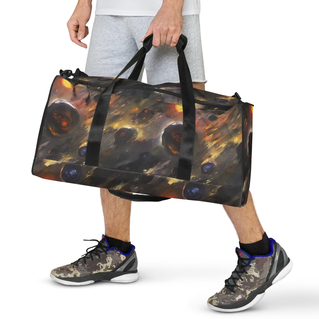 Temporal Vortex on Duffle Bag — Front