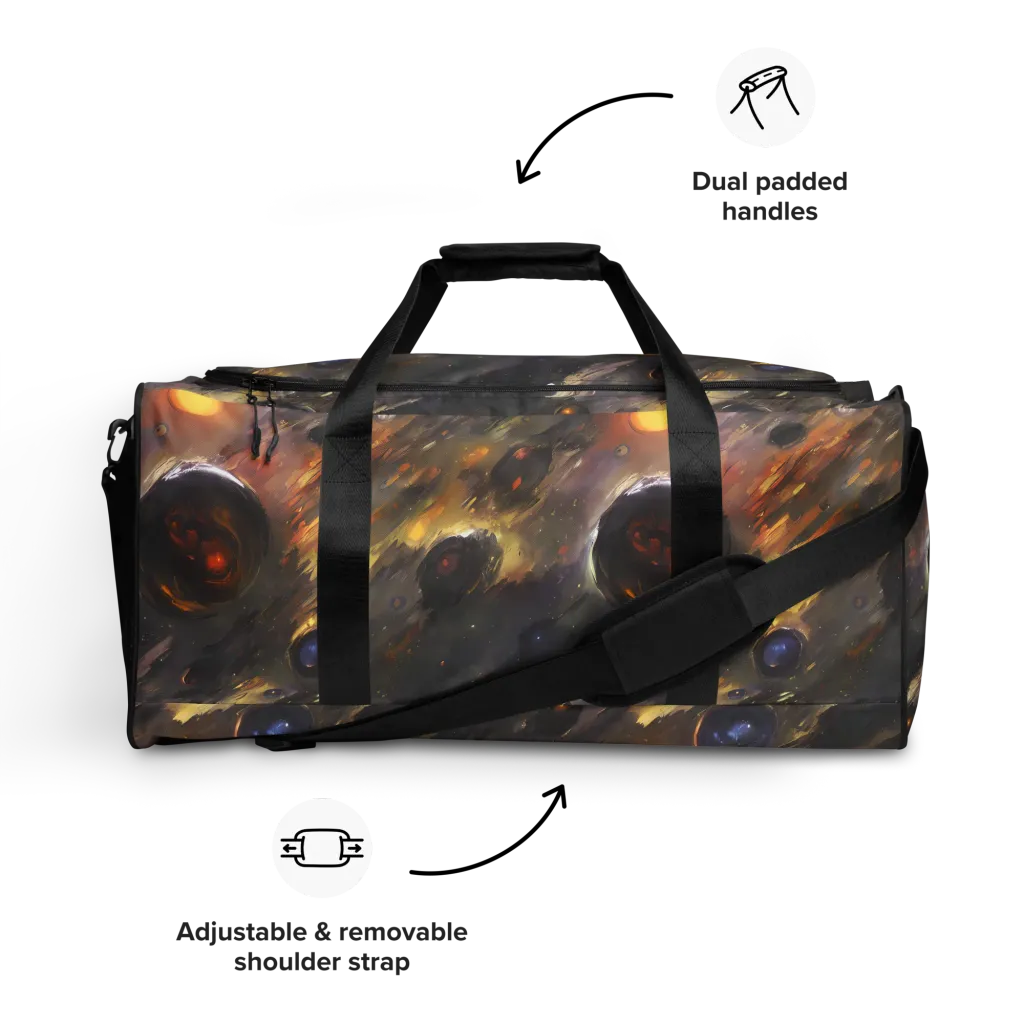 Temporal Vortex on Duffle Bag — Front